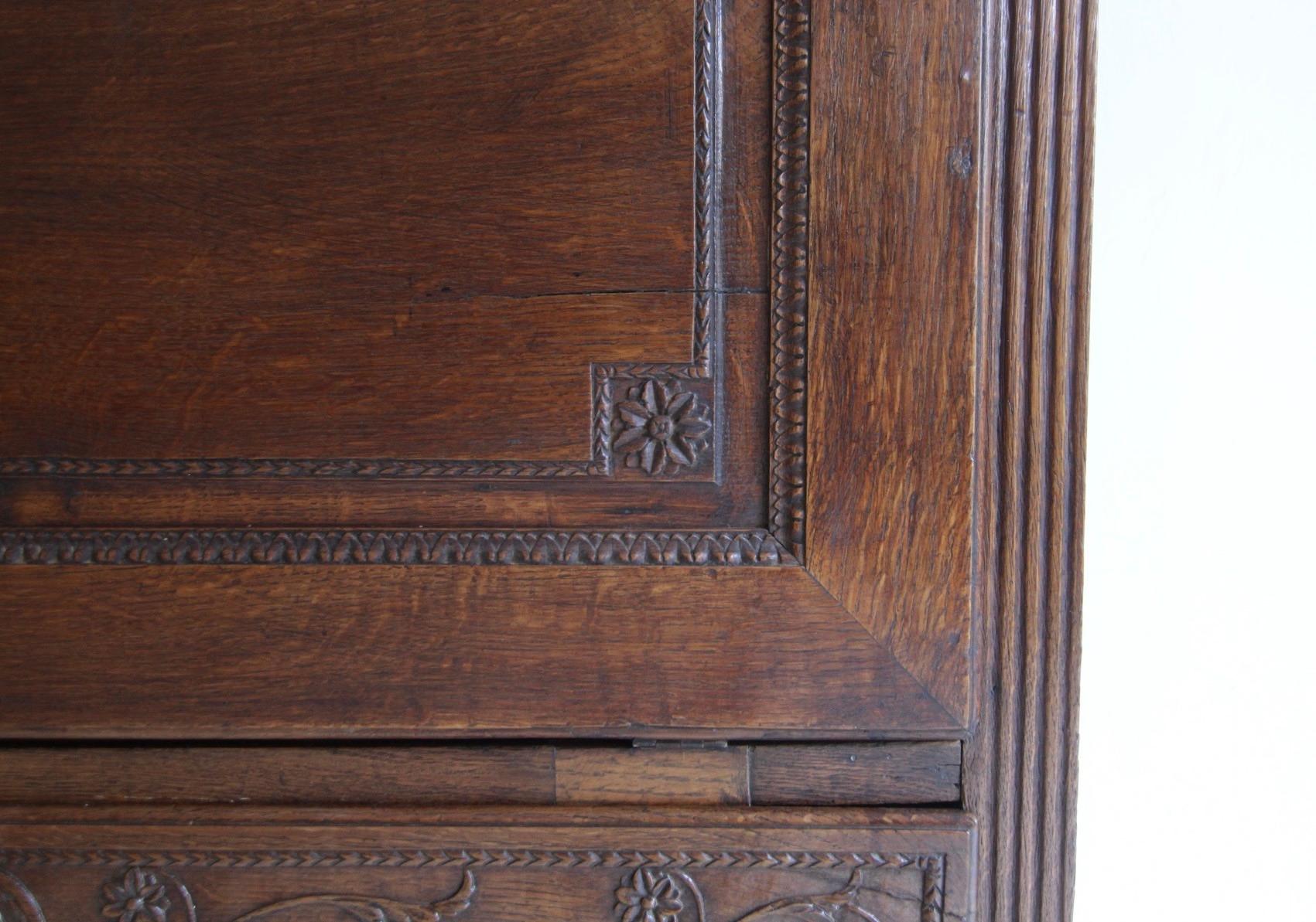 Secretario Luis XVI de finales del siglo XVIII de madera de roble en venta 9