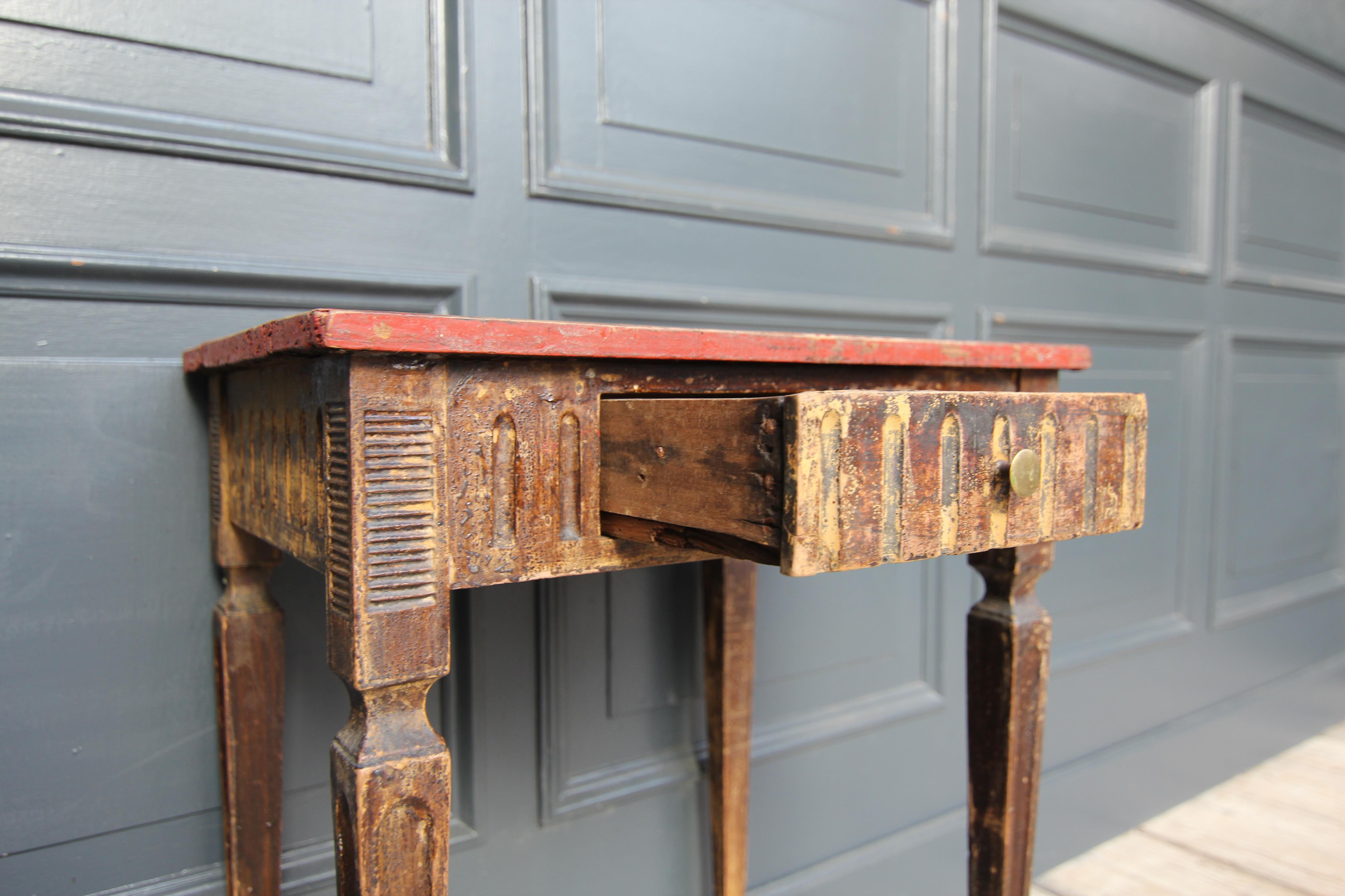 Late 18th Century Louis XVI Side Table in Original Paint 7
