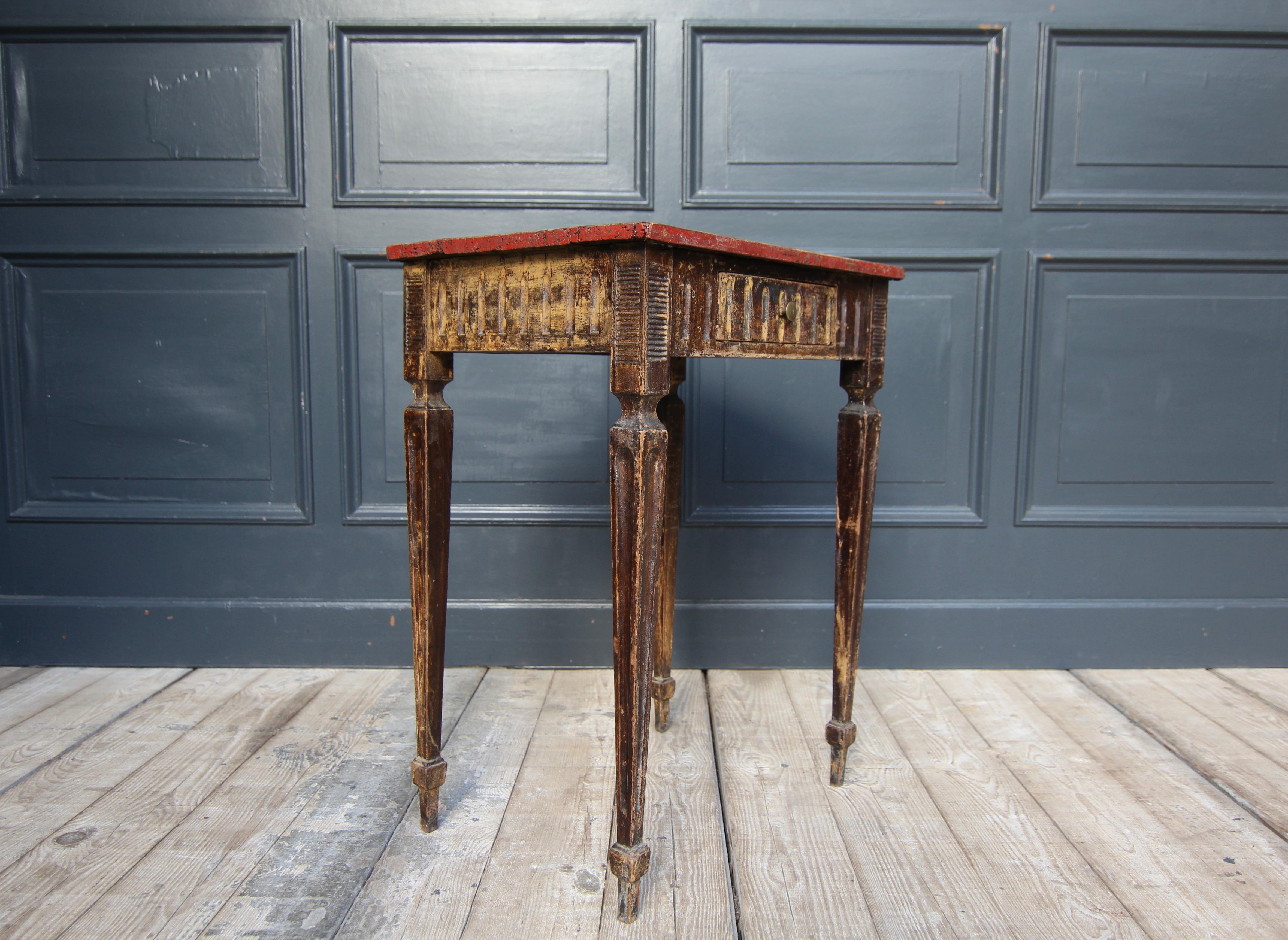 Late 18th Century Louis XVI Side Table in Original Paint 10