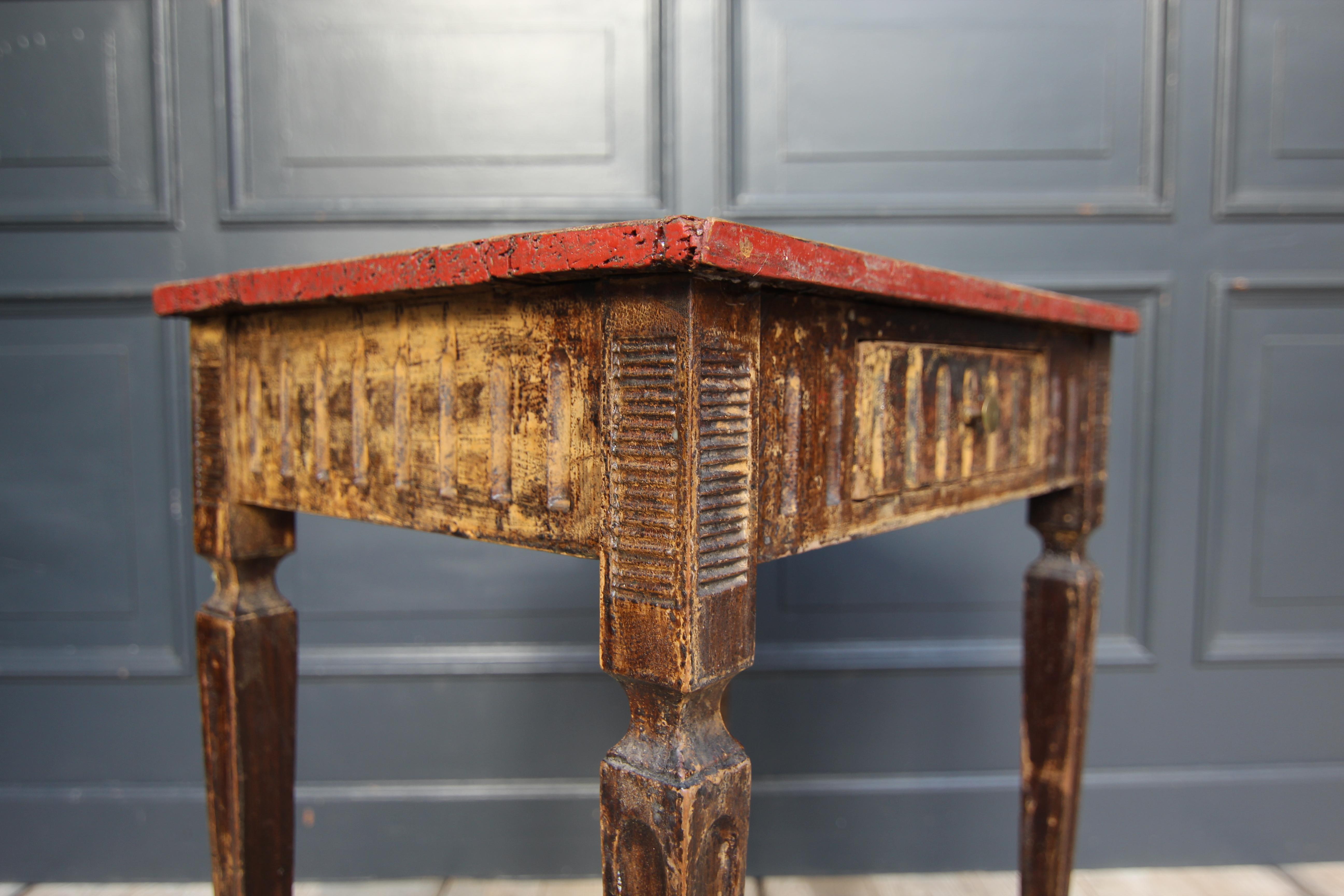 Late 18th Century Louis XVI Side Table in Original Paint 11