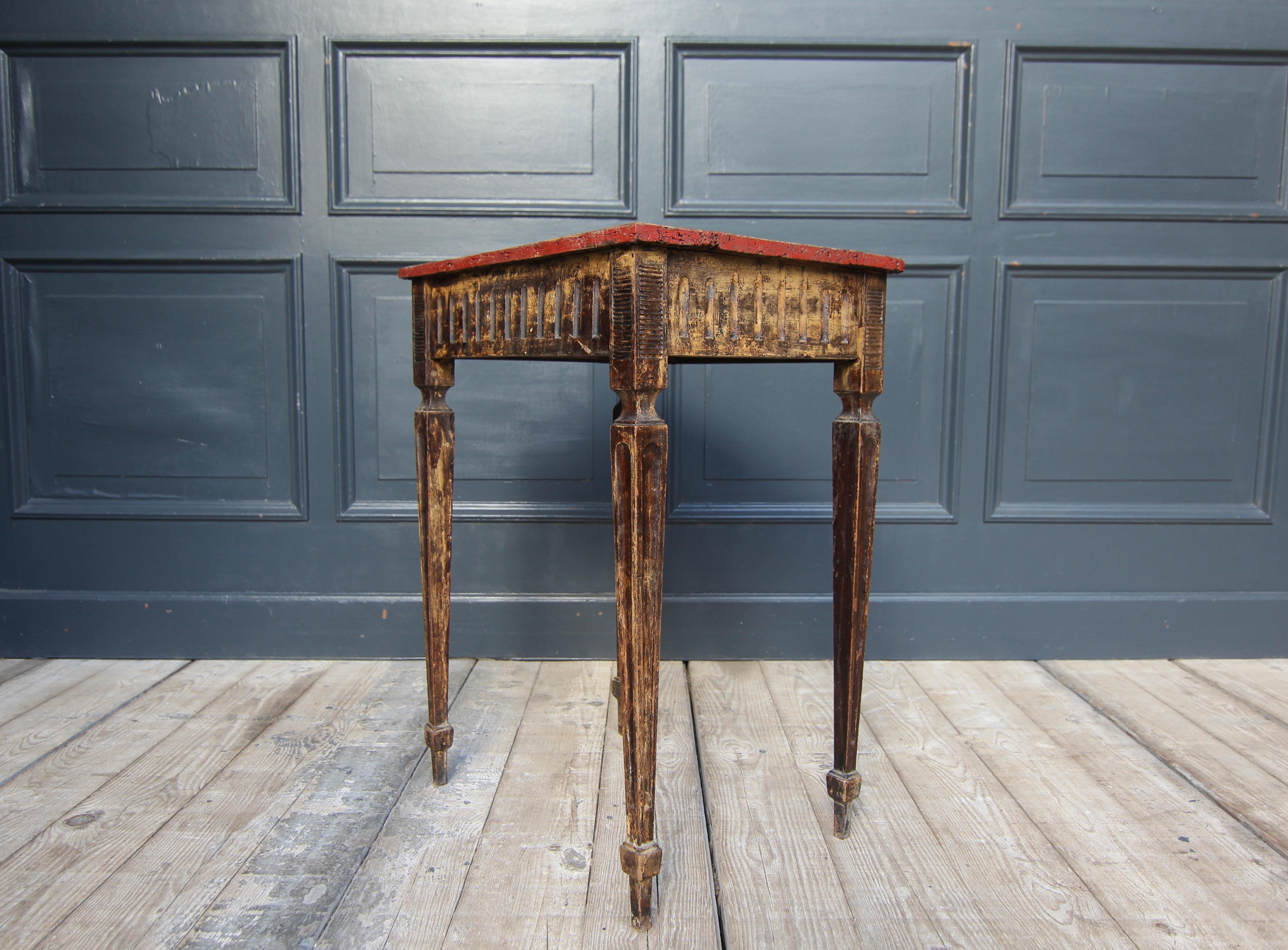 Late 18th Century Louis XVI Side Table in Original Paint 12