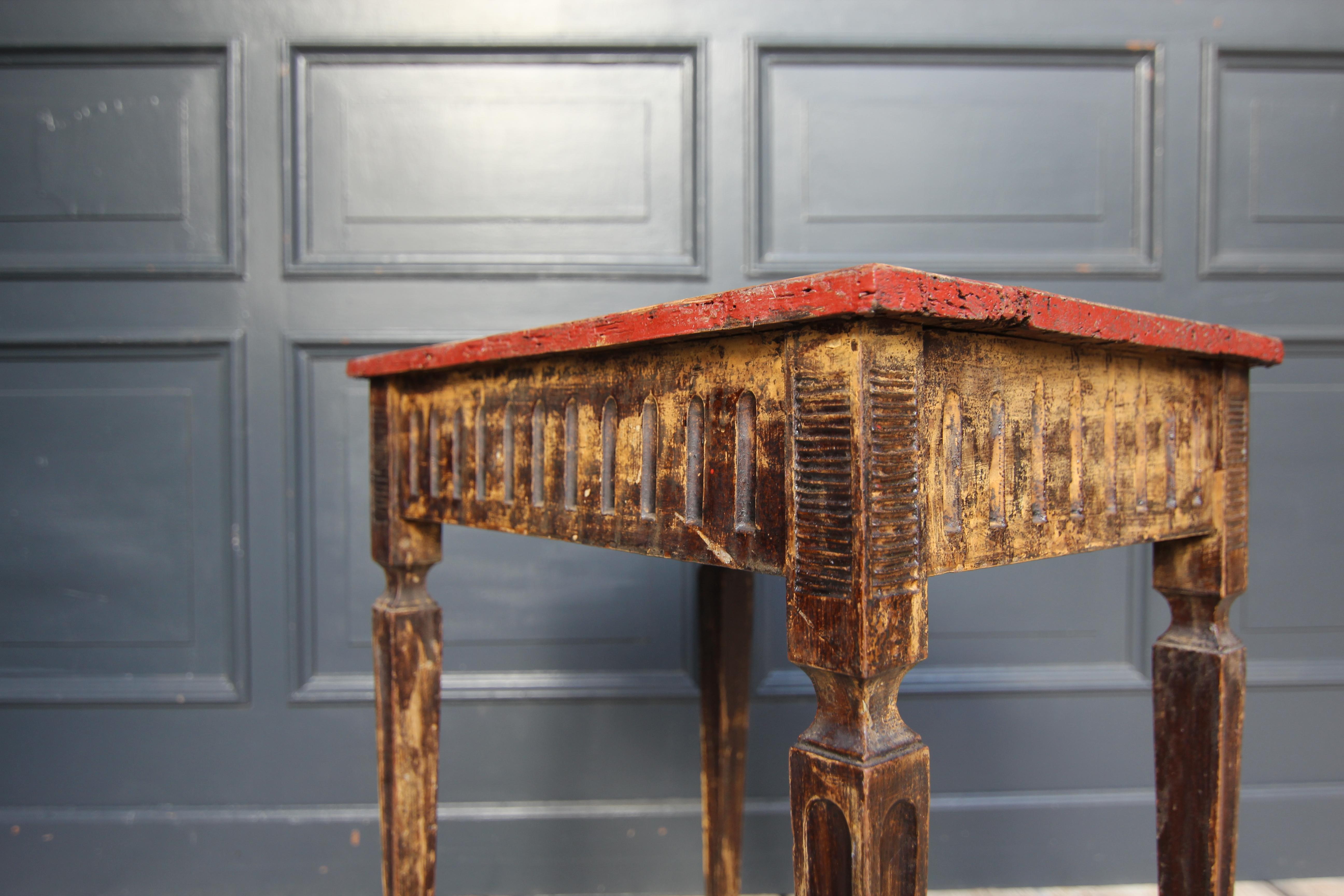 Late 18th Century Louis XVI Side Table in Original Paint 13