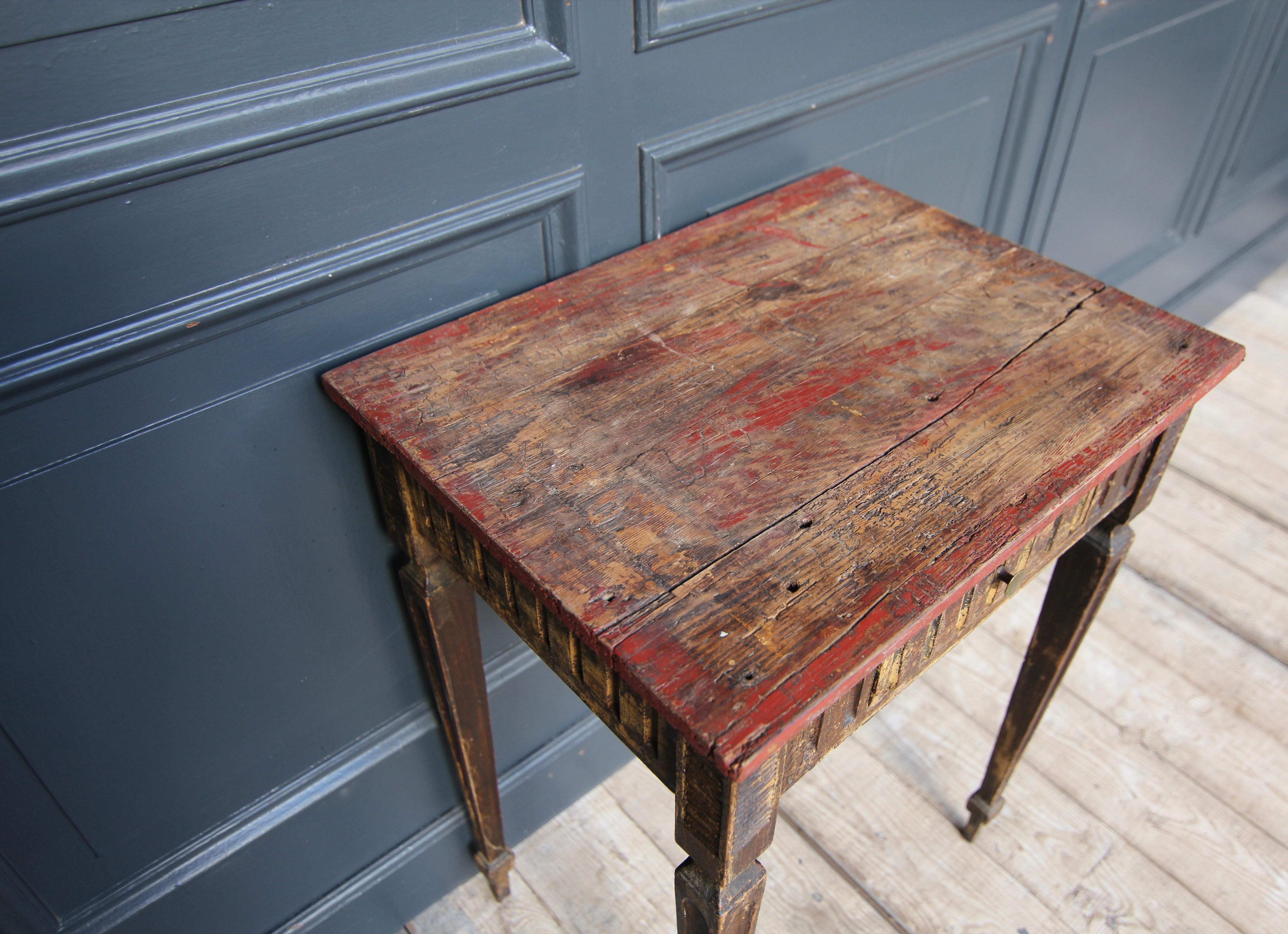 Late 18th Century Louis XVI Side Table in Original Paint 2