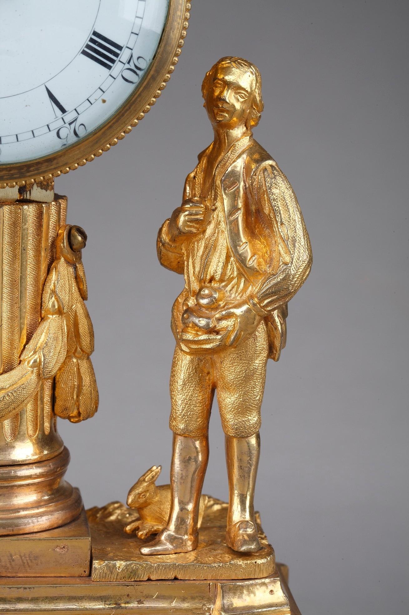 Late 18th Century Louis XVI Small Clock: The Gardener In Good Condition In Paris, FR