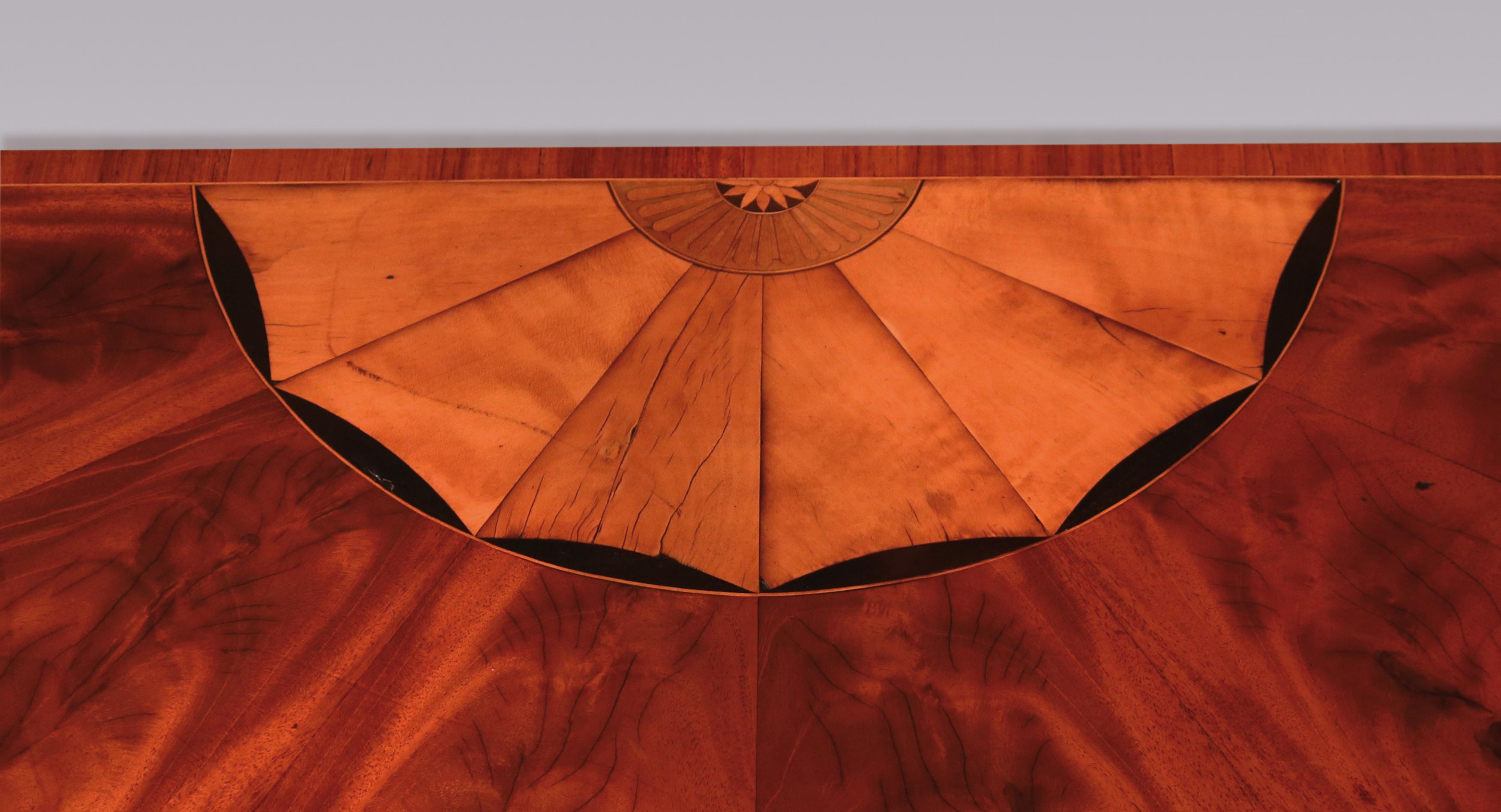 George III Late 18th Century Mahogany Card Table with a Segmented Top For Sale