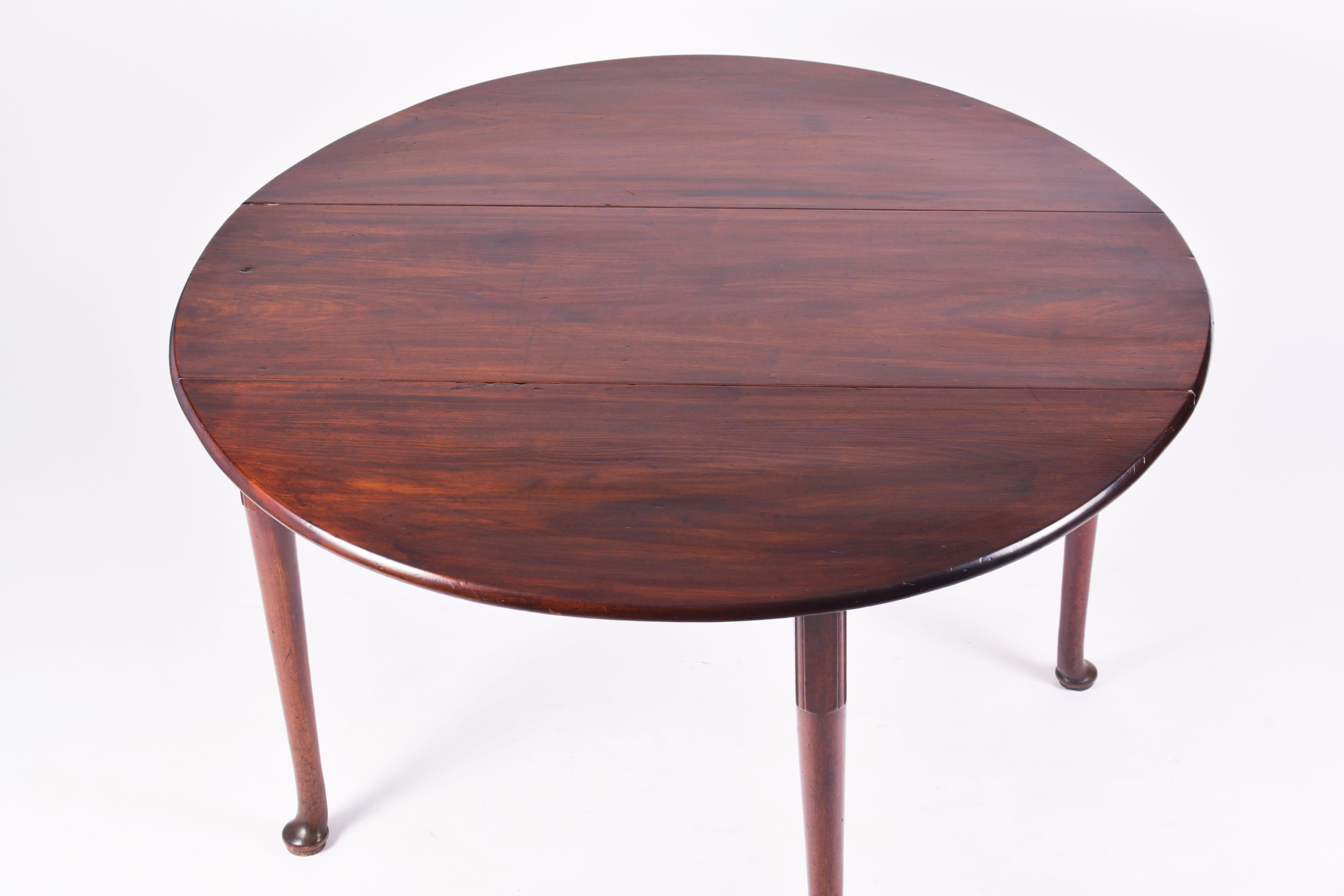 Late 18th Century Mahogany Drop Leaf Circular Table 2