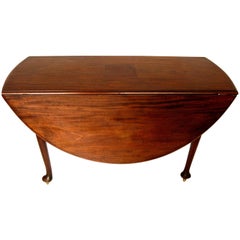 Late 18th Century Mahogany Drop-Leaf Table, England, Dark Mahogany