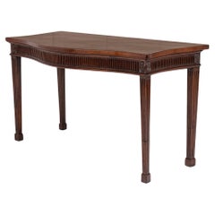 Late 18th Century Mahogany Serpentine Serving Table