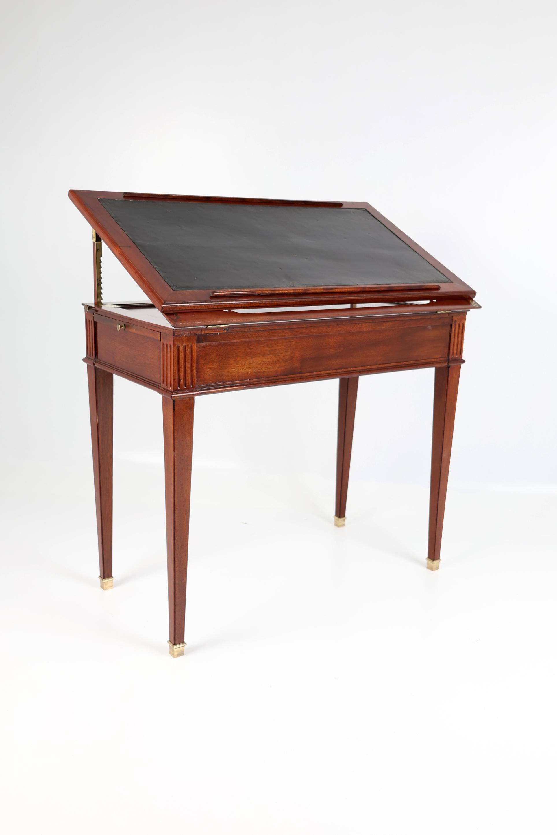 Late 18th Century Mahogany Veneered Architect's Table, Stamped For Sale 2