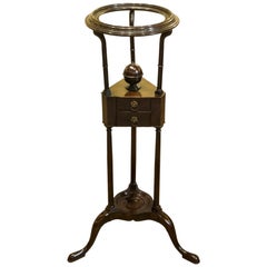 Late 18th Century Mahogany Wig Powdering Stand