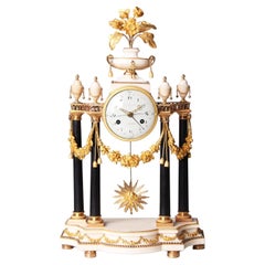 Antique Late 18th Century Mantel Clock, Louis-XVI Pendule with Date and Seconds, á Paris