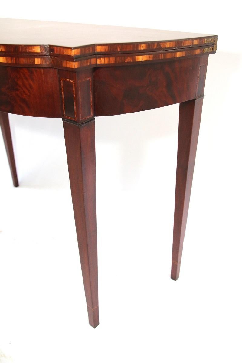 Late 18th Century Massachusetts Hepplewhite Card Table For Sale 1