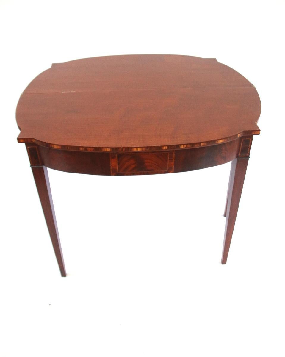 Late 18th Century Massachusetts Hepplewhite Card Table For Sale 2