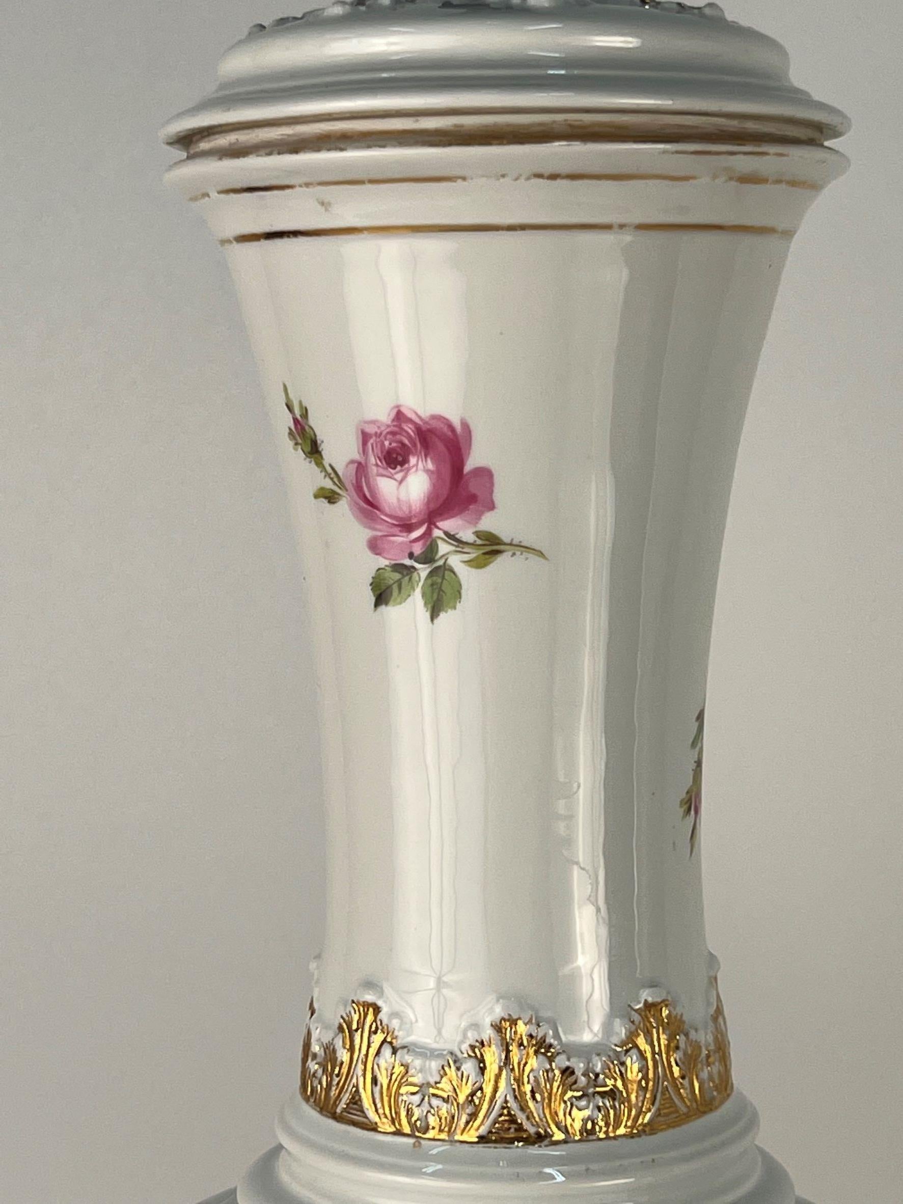 Late 18th Century Meissen Vase Table Lamps from the Estate of Doris Day In Good Condition In Denver, CO
