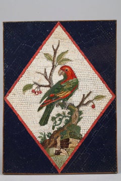 Late 18th Century Micromosaic with Parrot on a branch. From a Model by G.Raffael