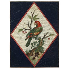 Micromosaico de finales del siglo XVIII con un loro sobre una rama. De un Modelo de G.Raffael