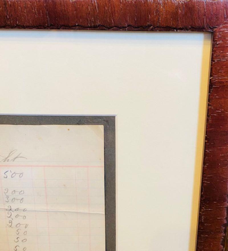 Late 18th Century Nantucket Brant Point Lighthouse Ledger Page For Sale 1