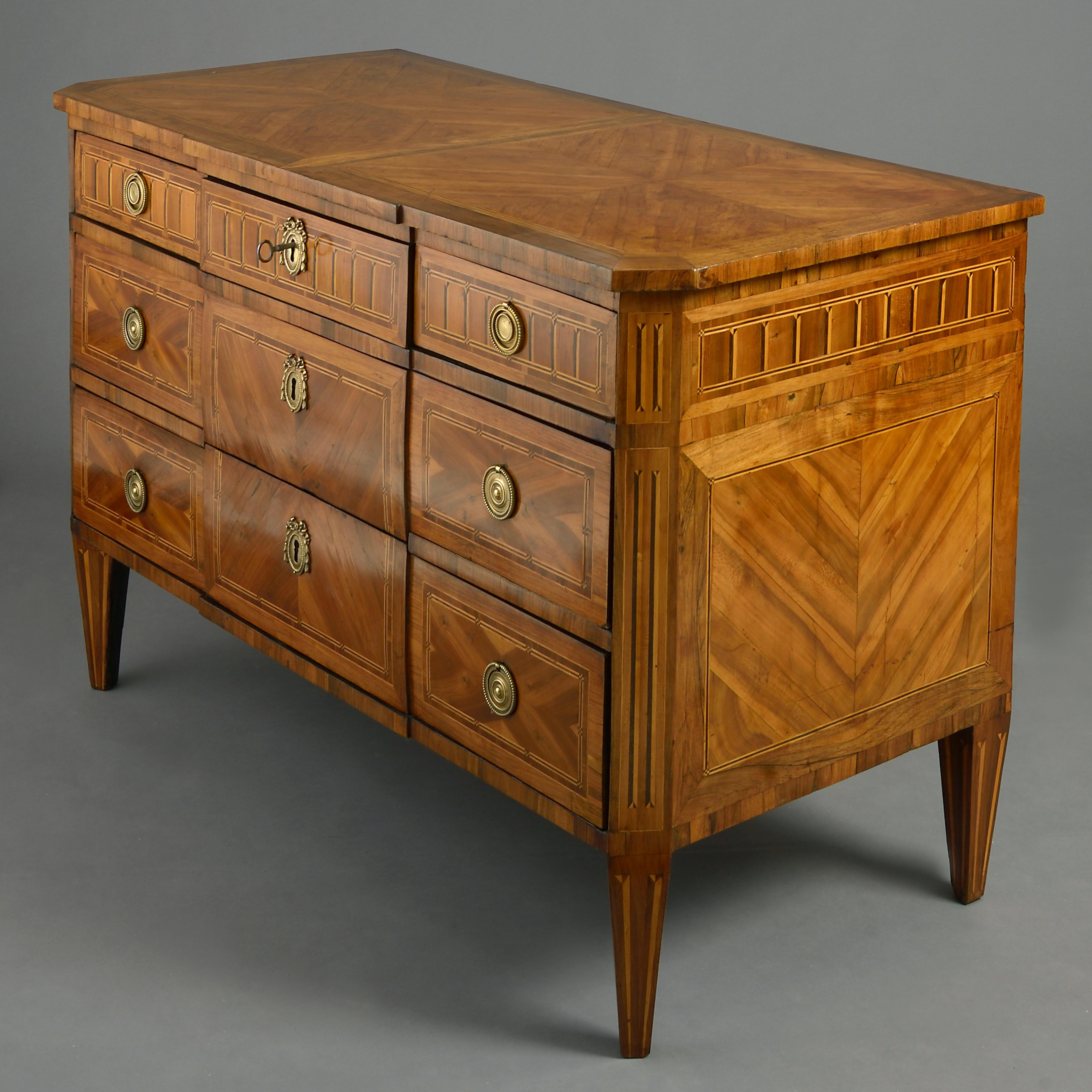 Late 18th Century Neoclassical Parquetry Commode In Good Condition In London, GB