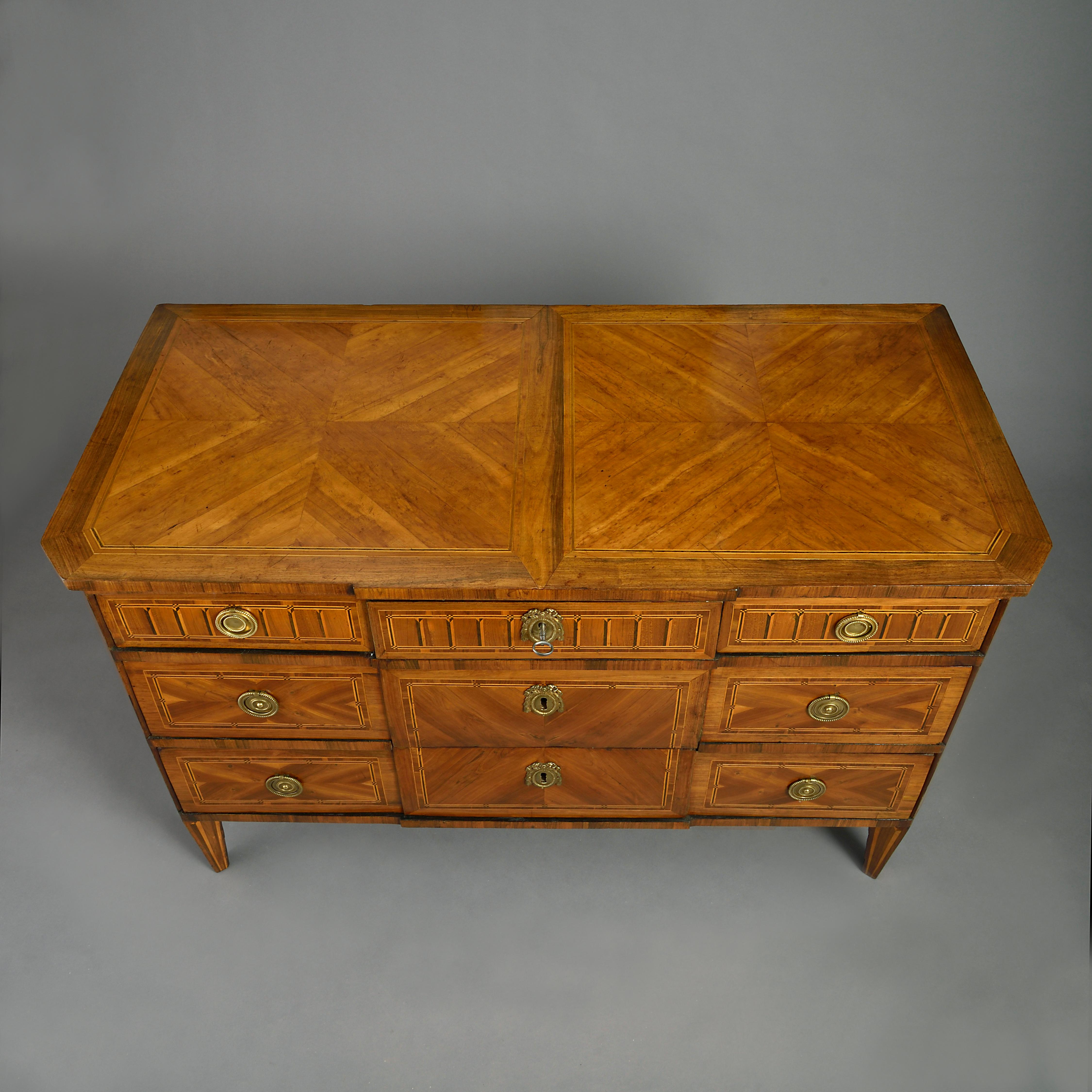 18th Century and Earlier Late 18th Century Neoclassical Parquetry Commode