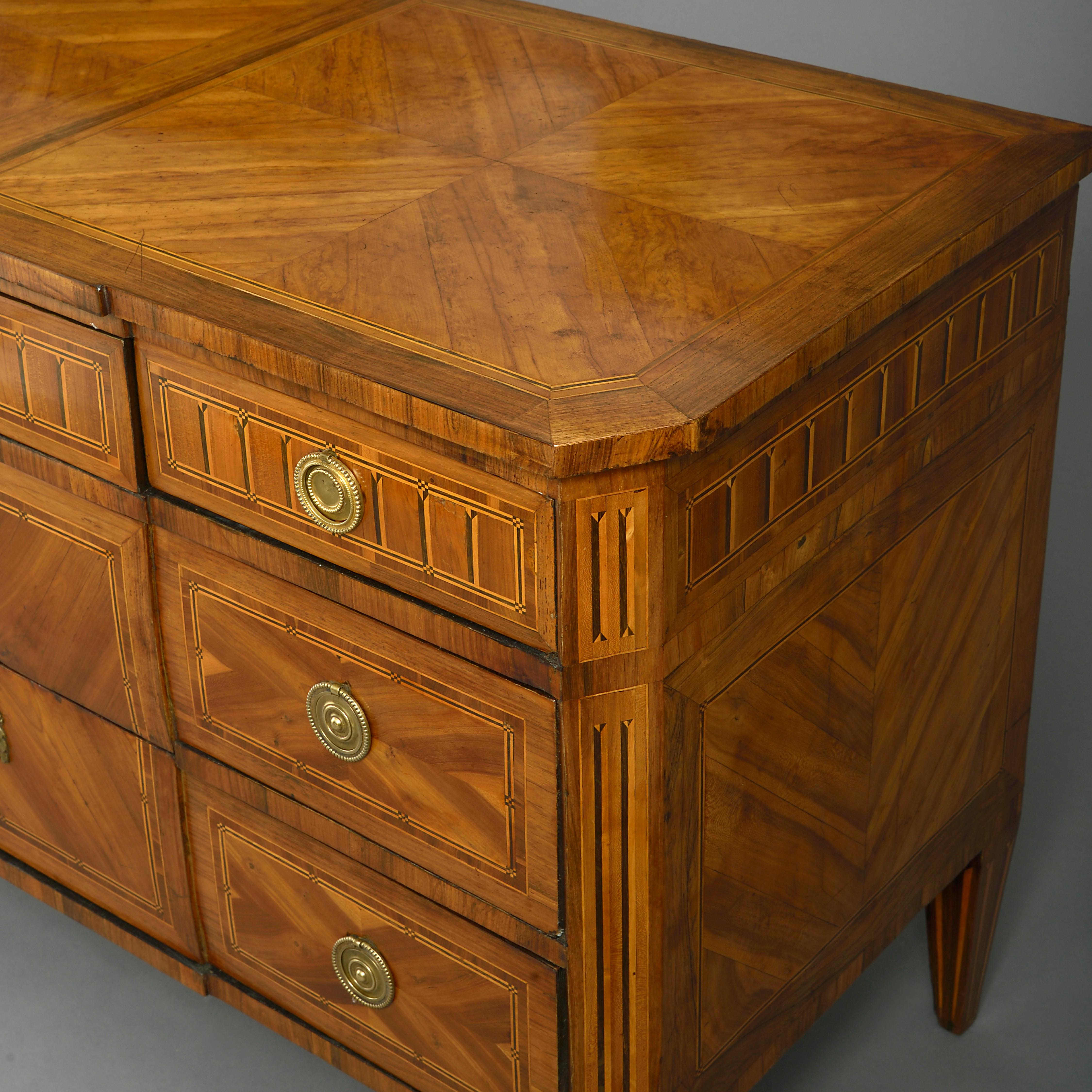 Late 18th Century Neoclassical Parquetry Commode 1