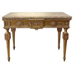 Late 18th Century, Neoclassic Giltwood Console