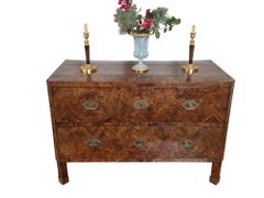 Cassettone neoclassico della fine del XVIII secolo con intarsio figurato in Wood Wood