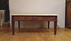 LATE 18TH-CENTURY NEOCLASSICAL COFFEE TABLE WITH A SCAGLIOLA TOP