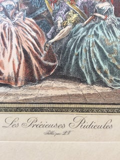 Gravure de mode française néoclassique de la fin du XVIIIe siècle, François Boucher