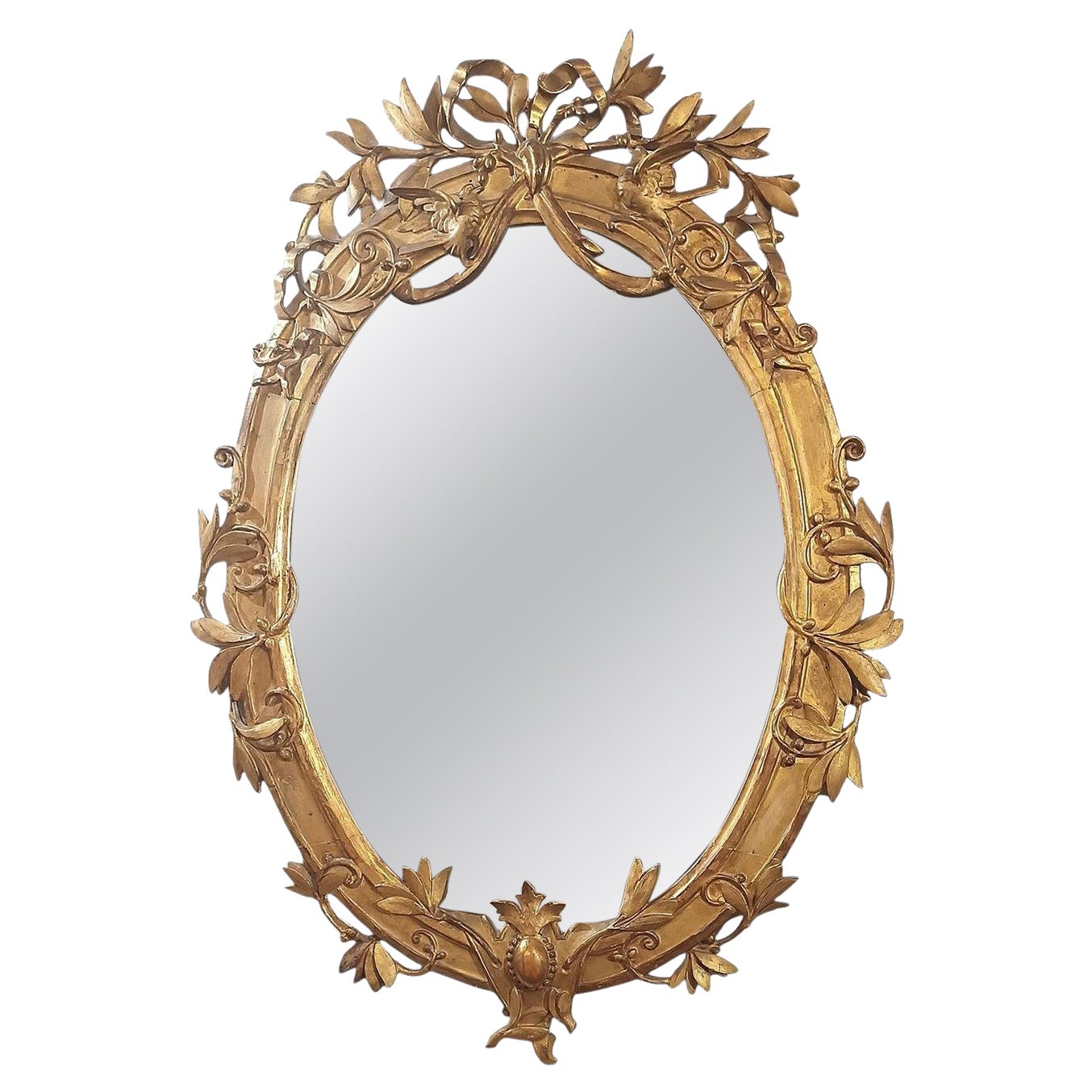 MIROIR DORE NEOCLASSIQUE DE LA FIN DU XVIIIe SIÈCLE