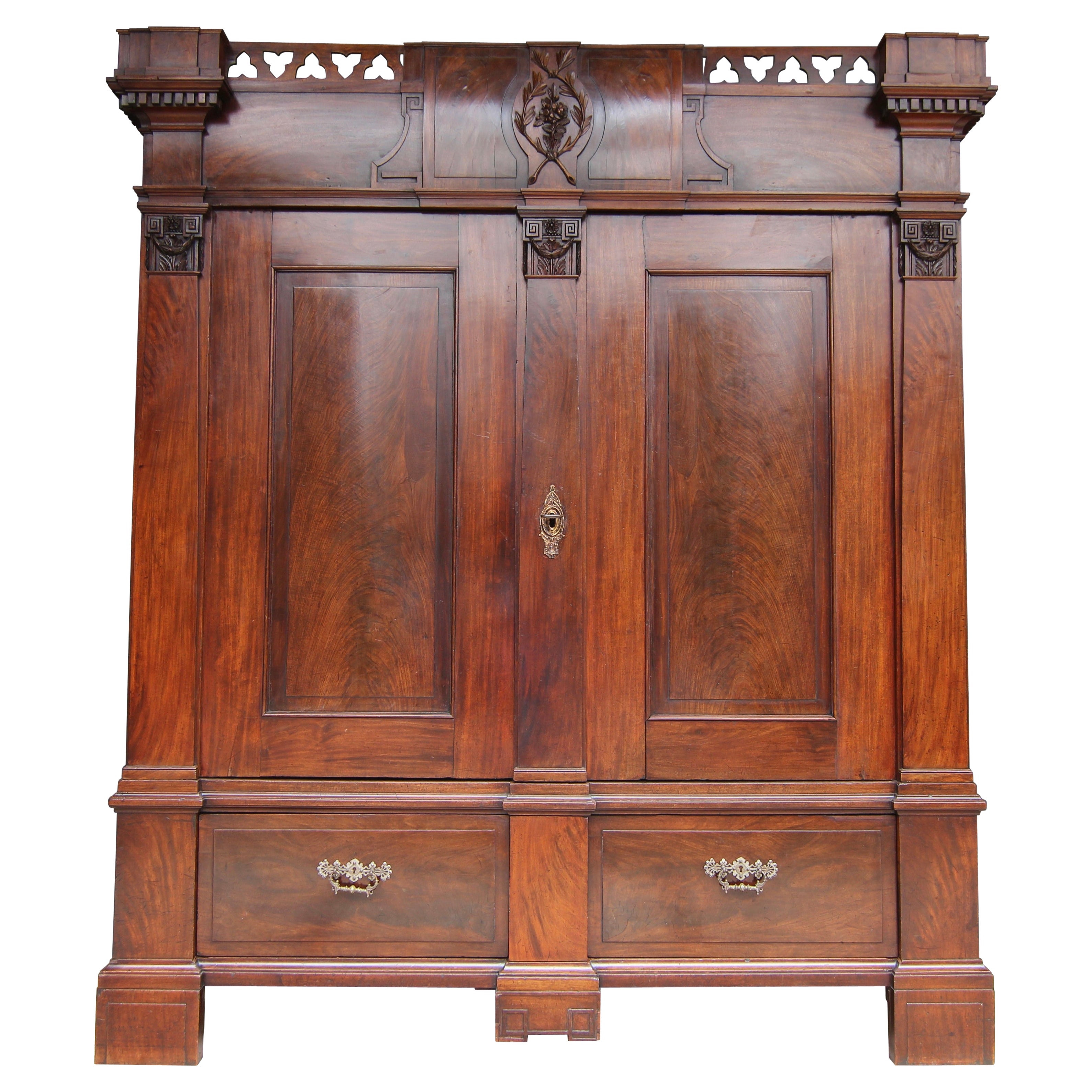 Late 18th Century Neoclassical Mahogany Cabinet
