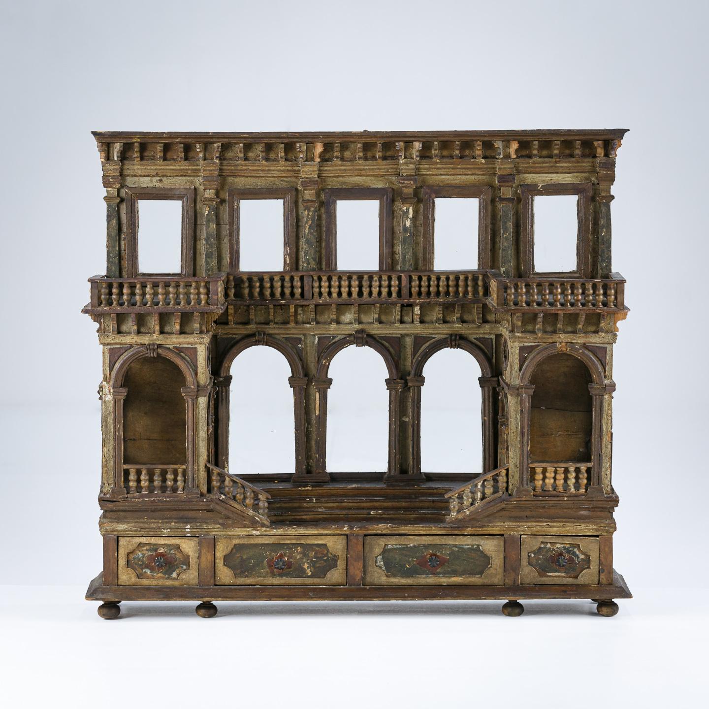Late 18th Century Neoclassical Maquette Facade of a Palace For Sale 9