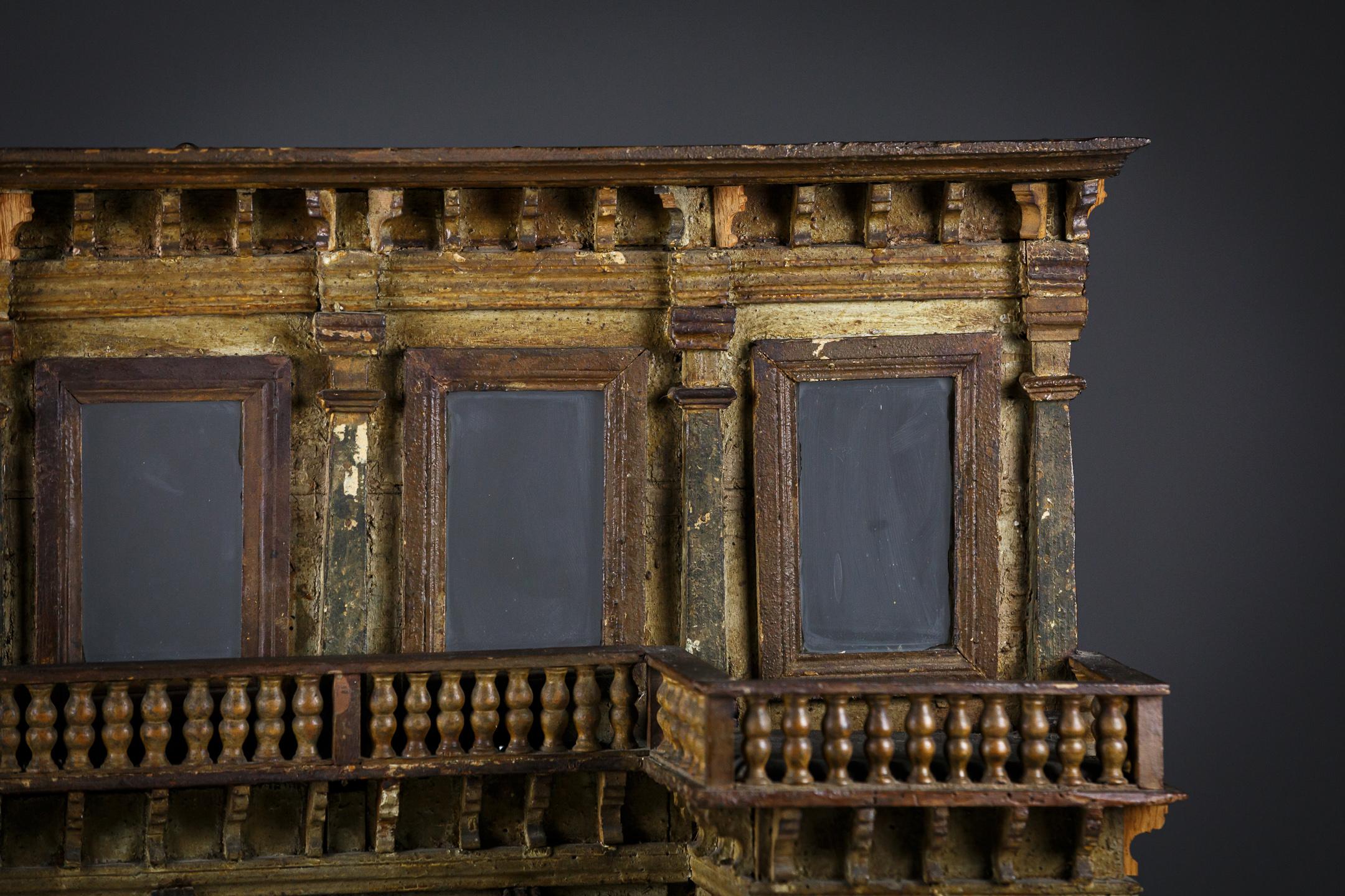 French Late 18th Century Neoclassical Maquette Facade of a Palace For Sale