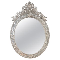 Antique LATE 18th CENTURY NEOCLASSICAL MIRROR WITH CRYSTALS