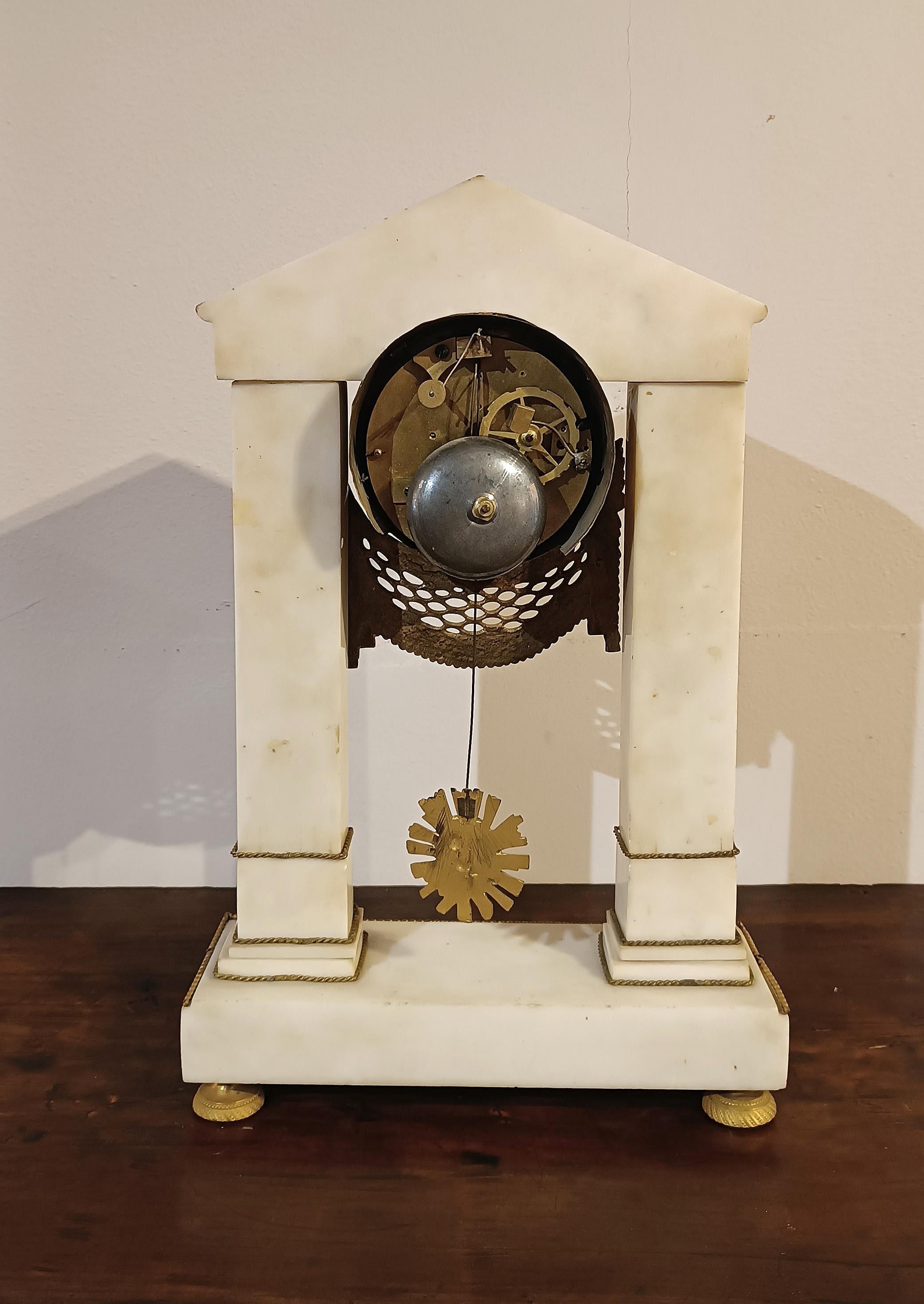Italian LATE 18th CENTURY NEOCLASSICAL “TEMPIETTO” CLOCK For Sale