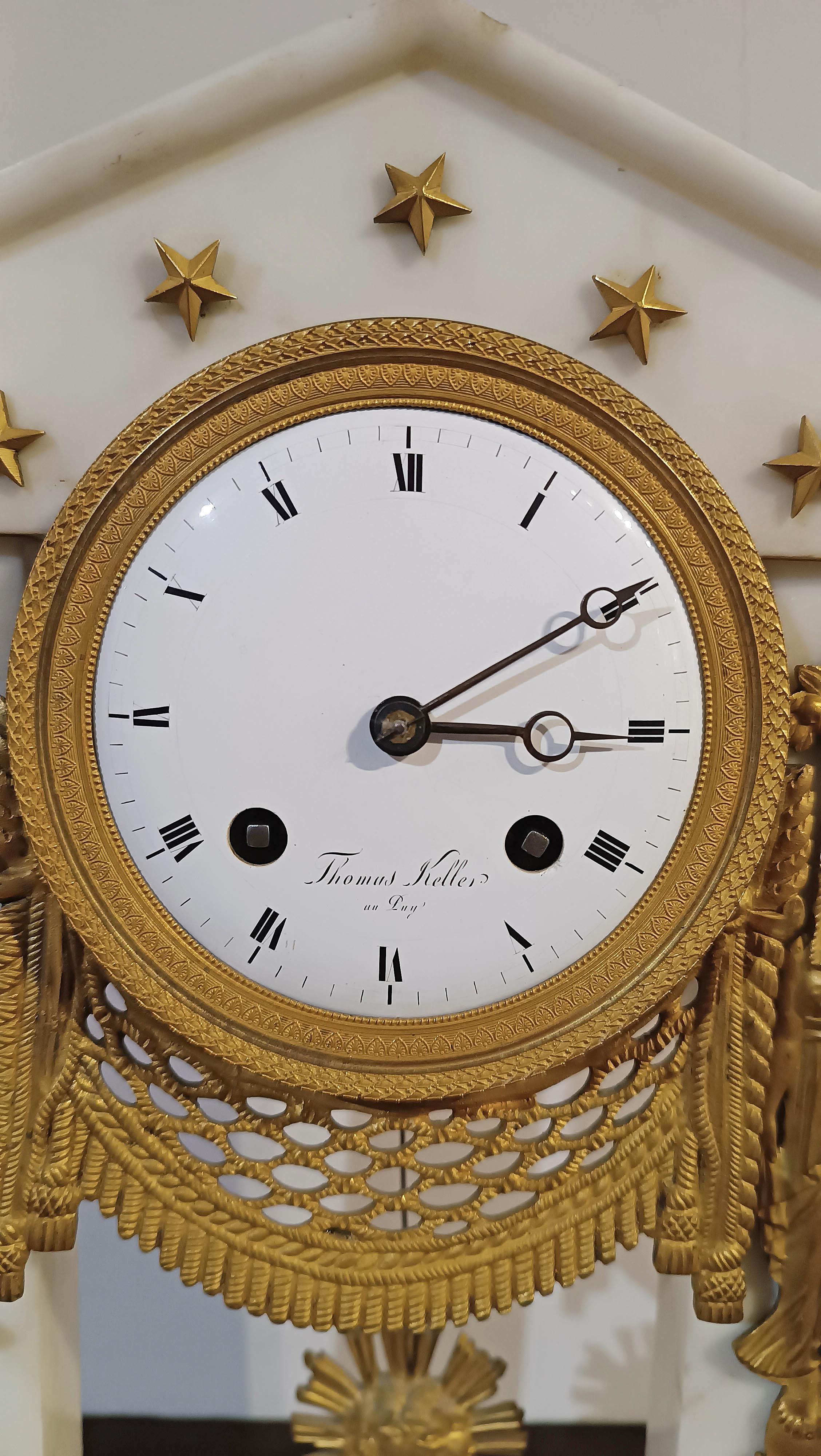 Gilt LATE 18th CENTURY NEOCLASSICAL “TEMPIETTO” CLOCK For Sale