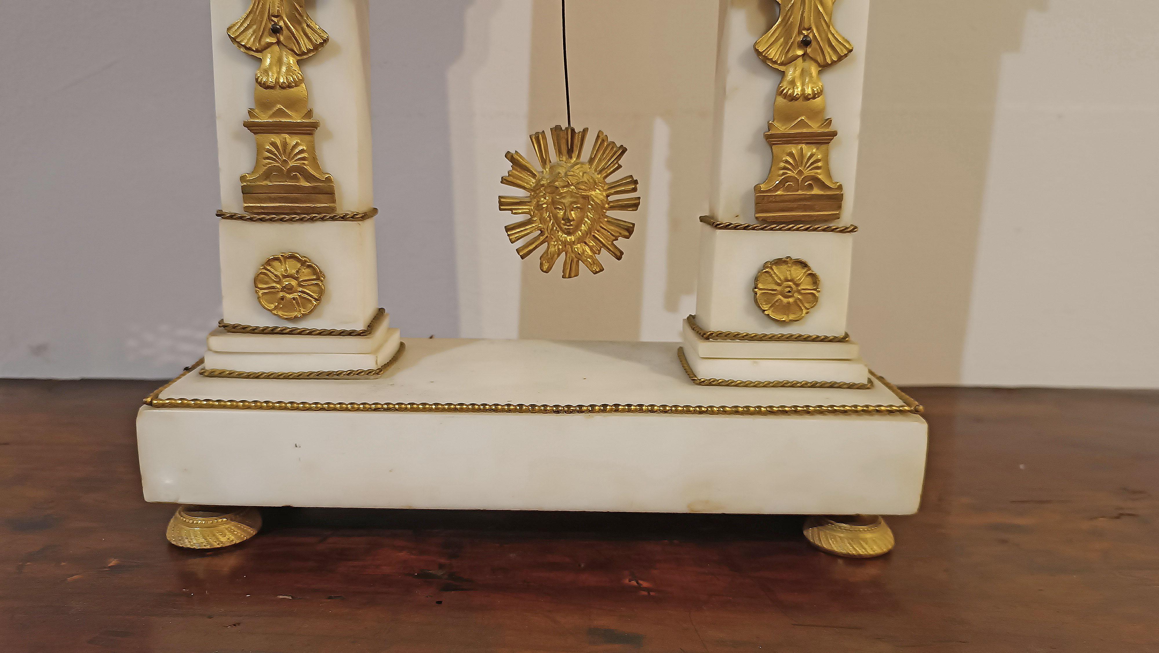 18th Century LATE 18th CENTURY NEOCLASSICAL “TEMPIETTO” CLOCK For Sale