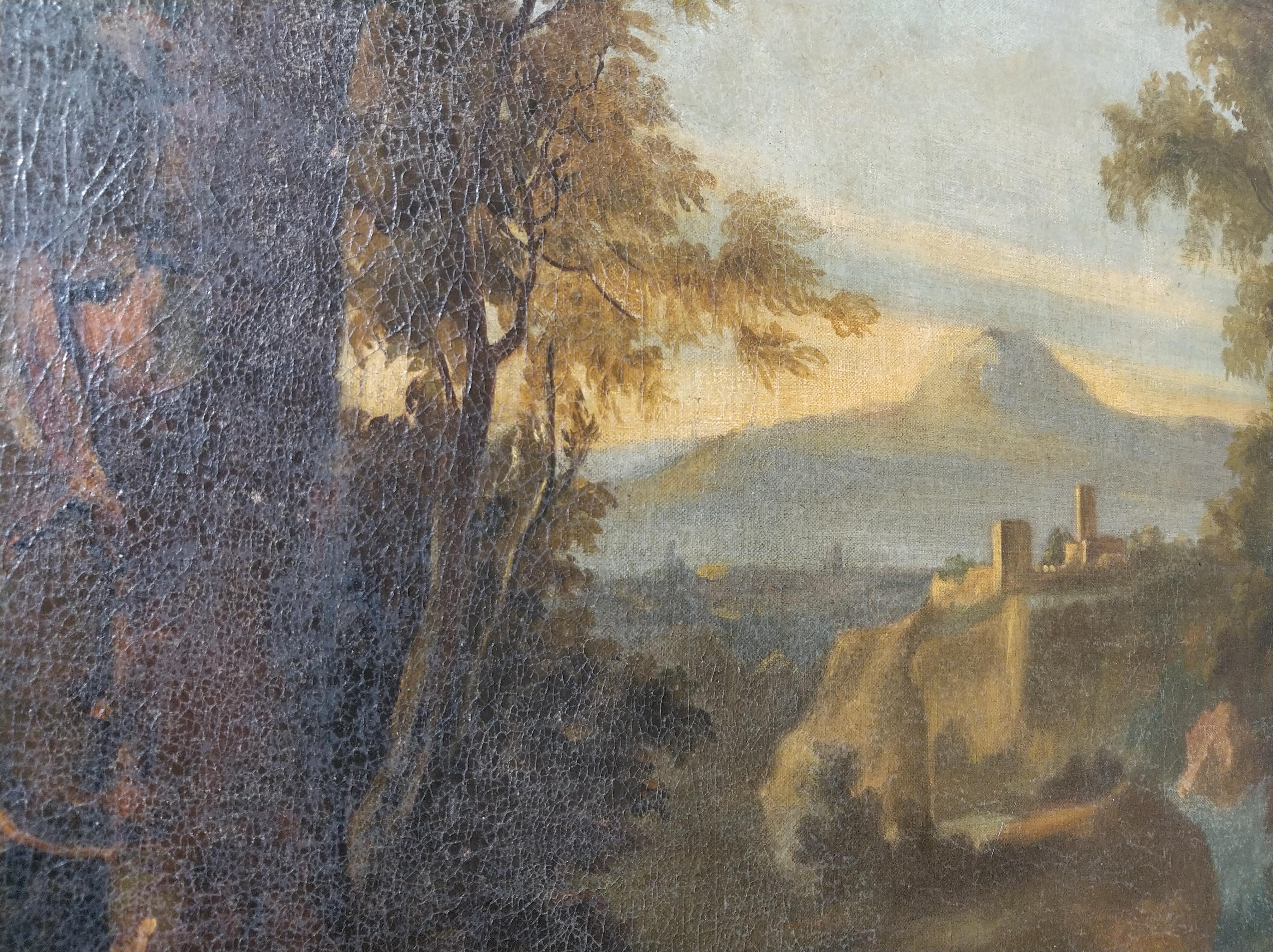 Late 18th Century Flemish Oil Painting on Canvas Landscape LAST PRICE In Good Condition For Sale In Toledo, Castilla La Mancha