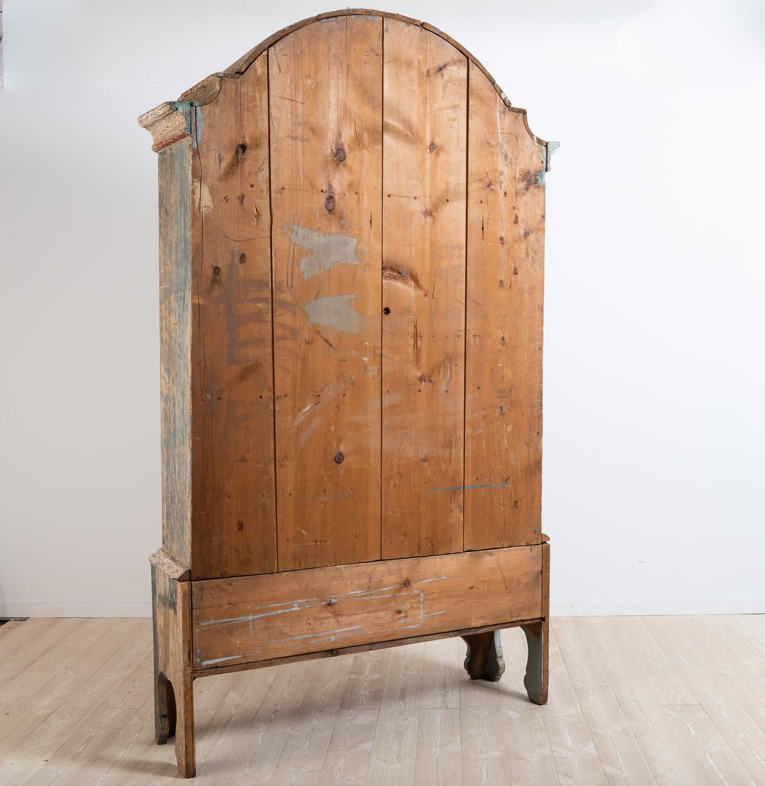 Antique Northern Swedish Authentic Rococo Cabinet For Sale 6