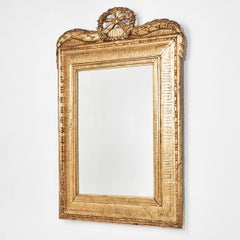Late 18th Century Northern European Neoclassical Bronzed Wood Mirror
