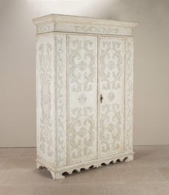 Late 18th Century Northern Italian Hand-Painted Armoire