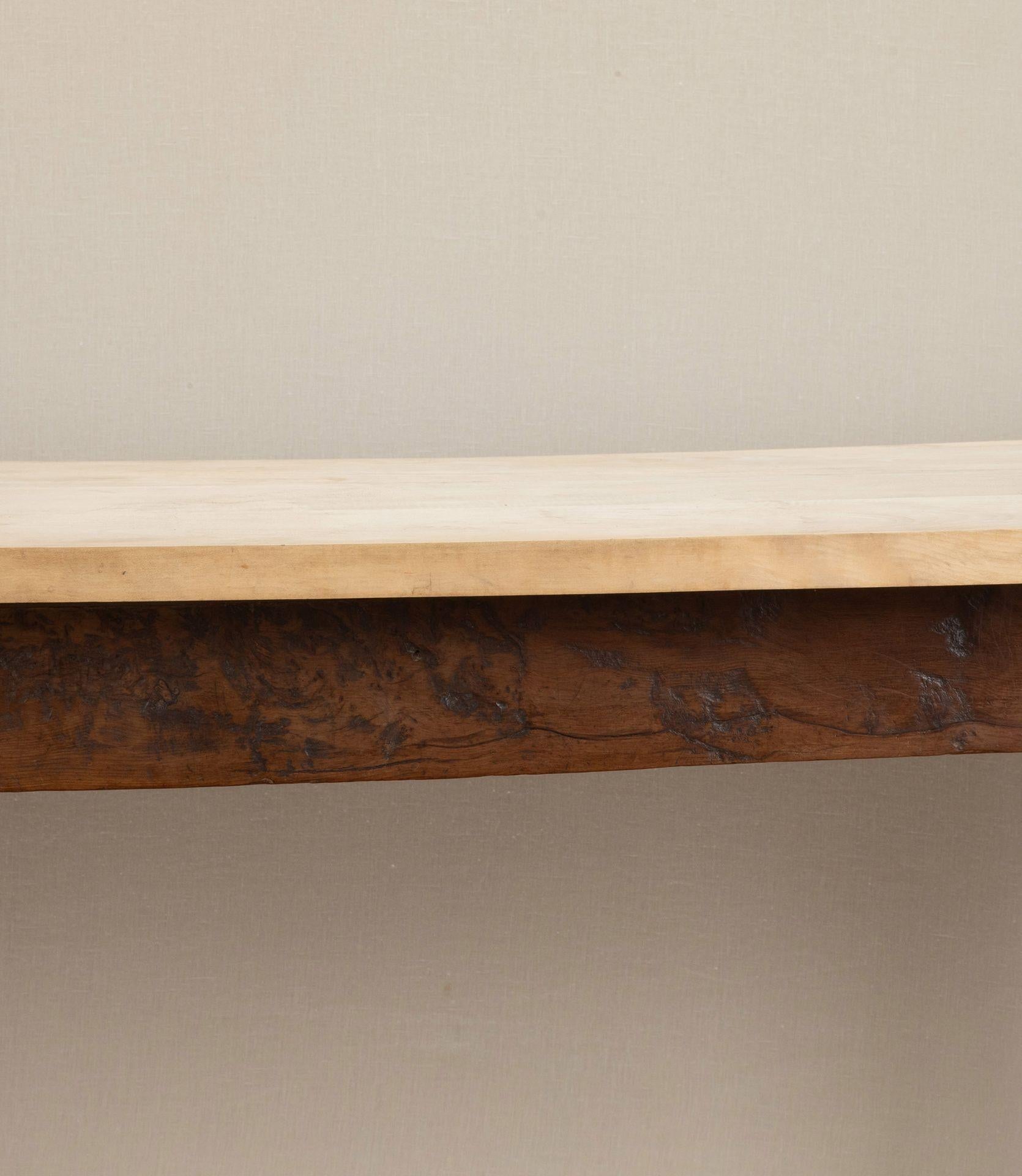 Late 18th Century Oak and Sycamore Dining Table en venta 7
