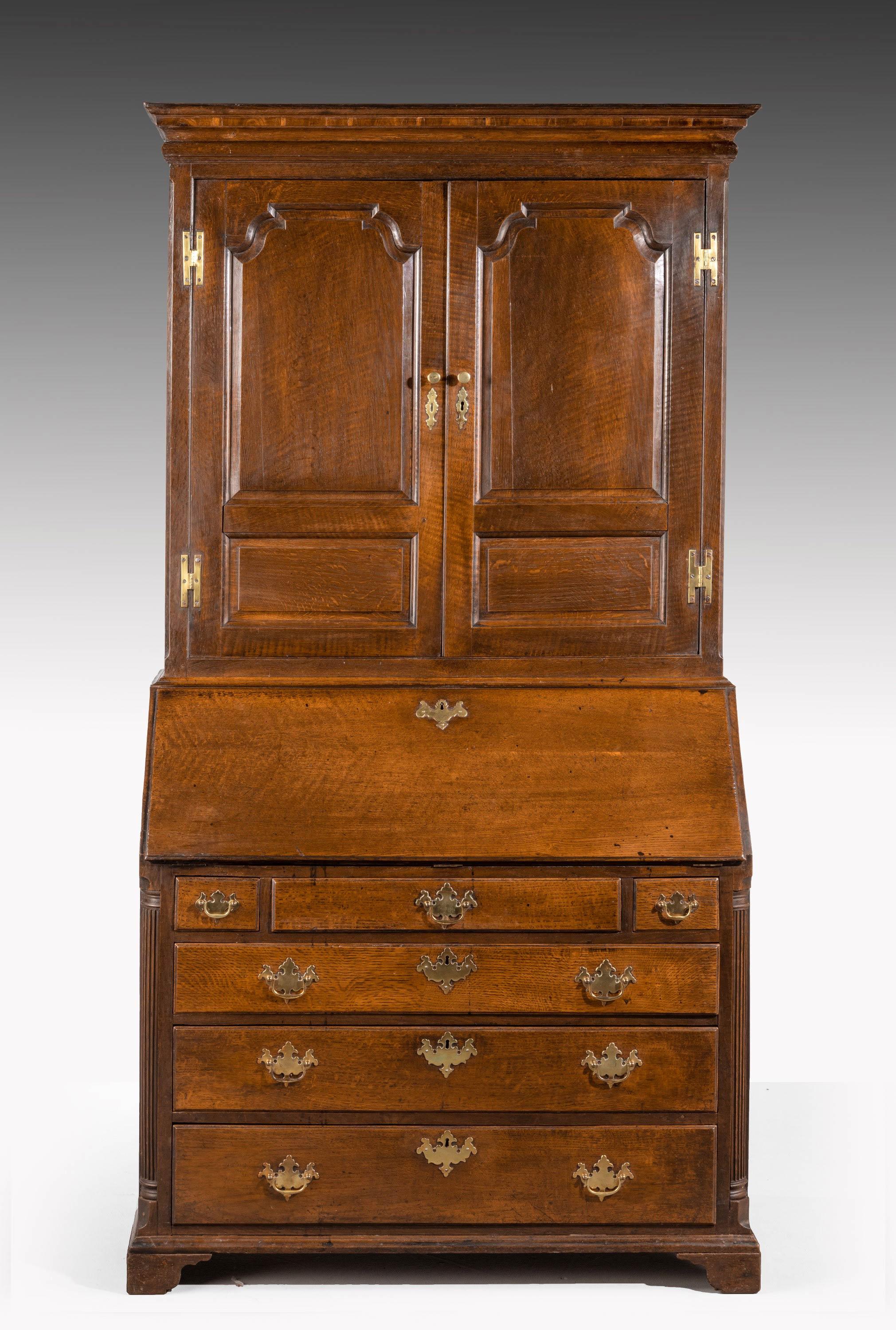 Late 18th Century Oak Bureau Cabinet 5