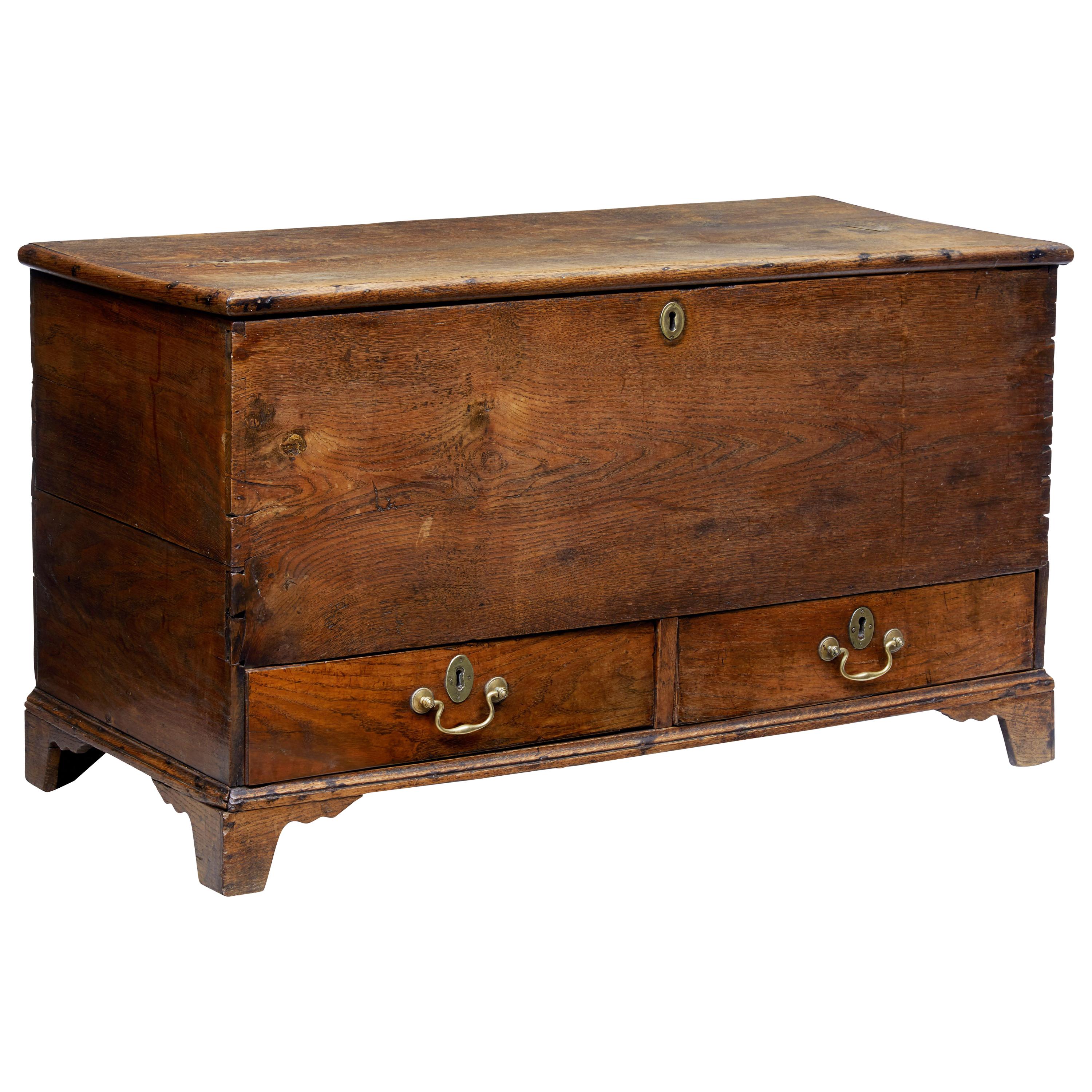 Late 18th Century Oak Mule Chest of Small Proportions