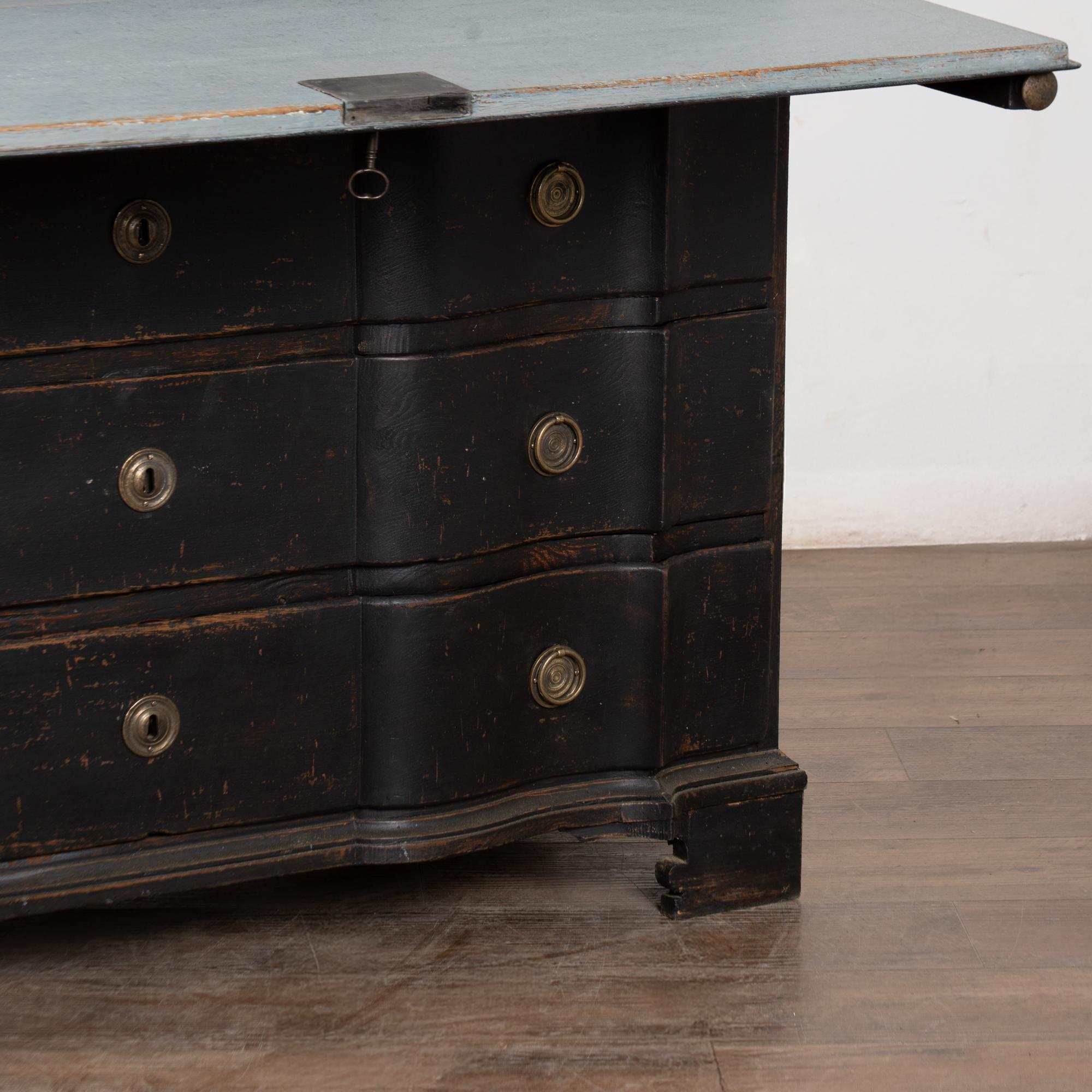 Segreteria in Oak della fine del XVIII secolo dipinta di nero, Danimarca in vendita 4