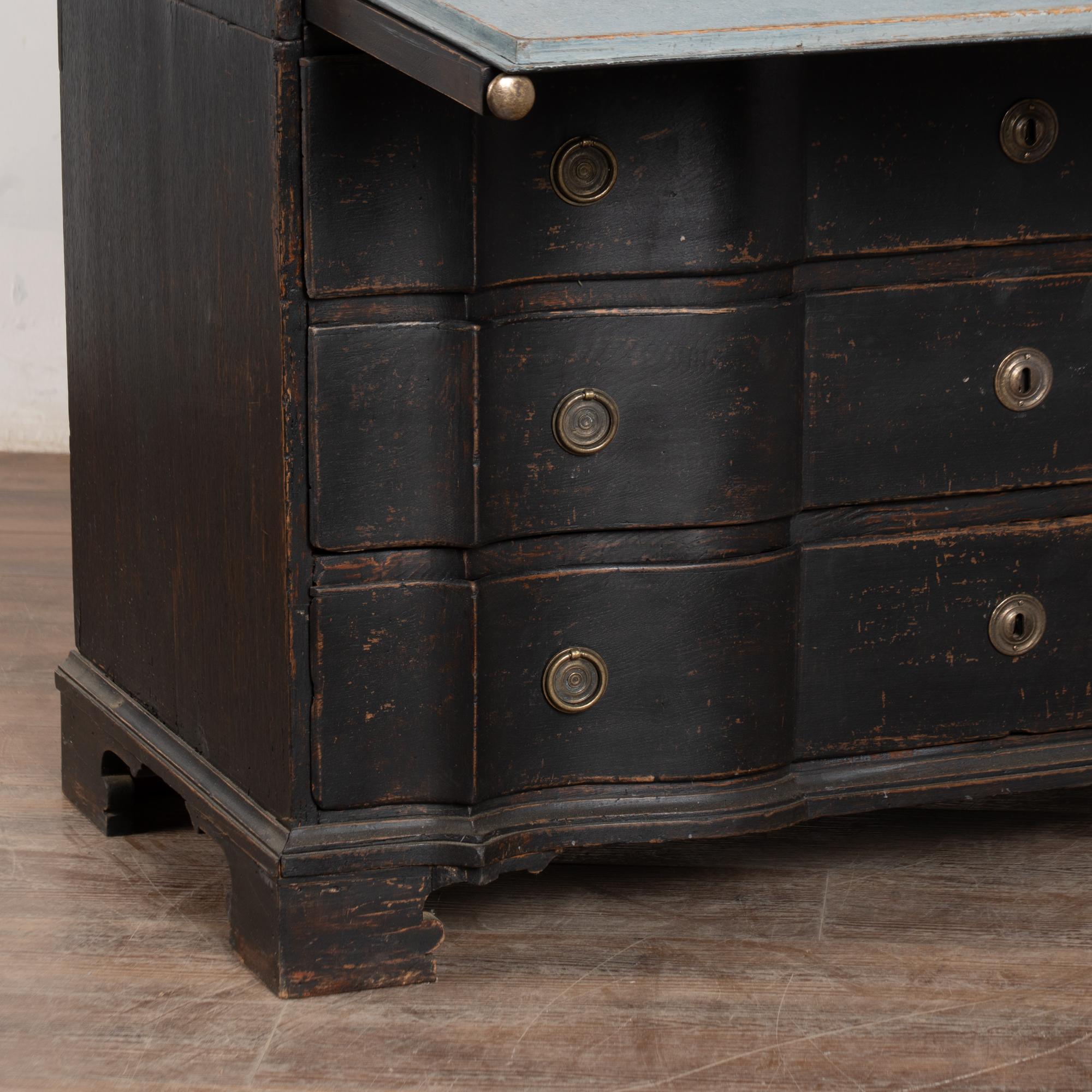 Segreteria in Oak della fine del XVIII secolo dipinta di nero, Danimarca in vendita 3