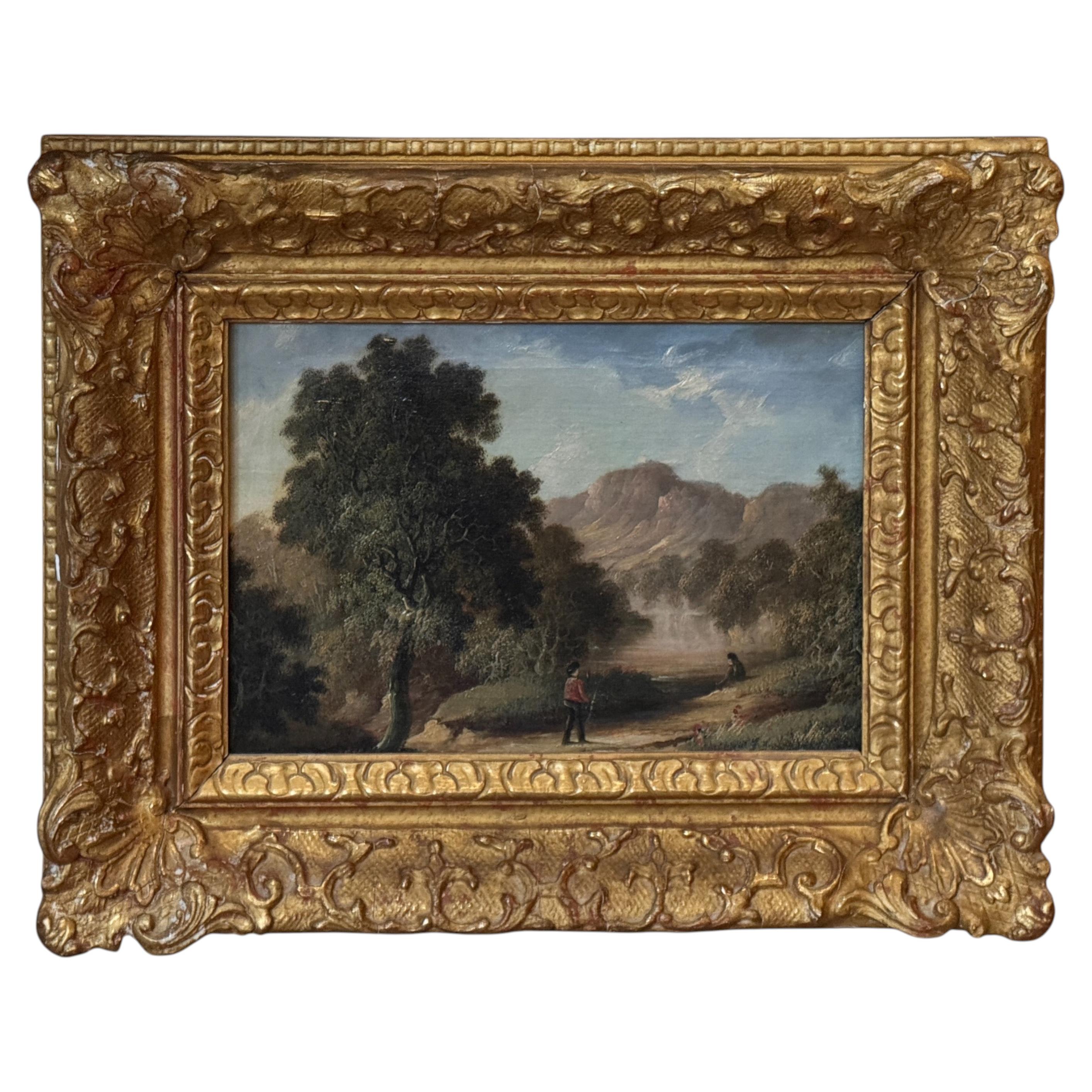 Late 18th Century Oil on Canvas Landscape Painting