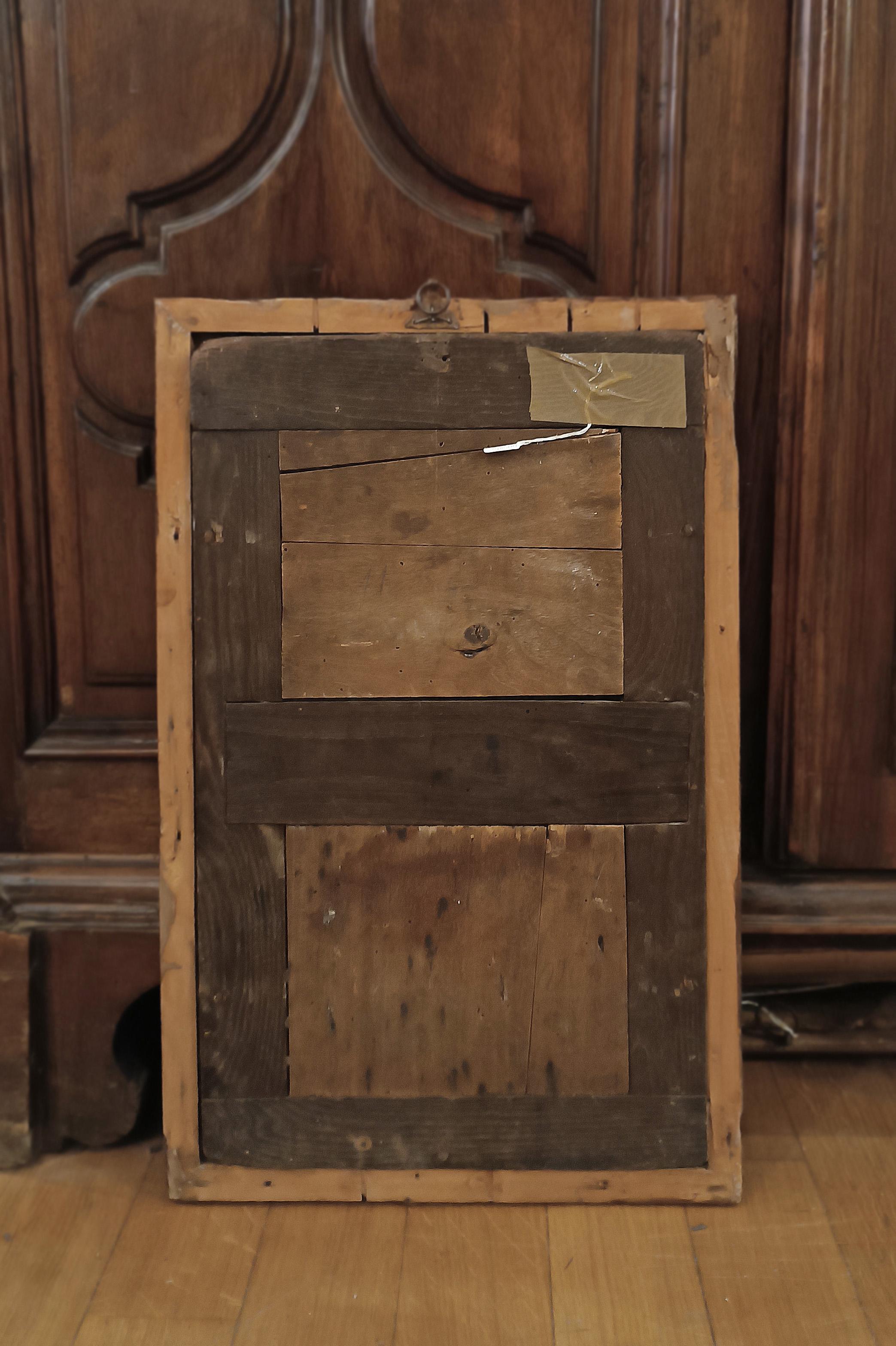 SPÄTES 18. JAHRHUNDERT ÖLGEMÄLDE AUF HOLZPANEL MERCURY UND CECROPS TÖCHTER im Angebot 1