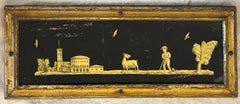 Eglomisé-Tafel aus Kontinentaleuropa, Ende des 18. oder Anfang des 19. Jahrhunderts