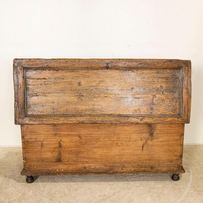 Late 18th Century Original Blue Painted Trunk Dated 1784 from Germany 10
