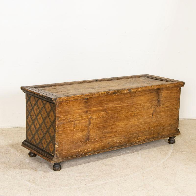 Late 18th Century Original Blue Painted Trunk Dated 1784 from Germany 1